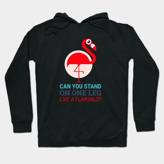 talented flamingo (can you stand on one leg like a flamingo?) Hoodie by Katebi Designs